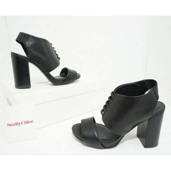 See by Chloe SB22105 Women's Shoes Platform High Heels Sandals Black Size US 6.5 - Picture 5 of 11